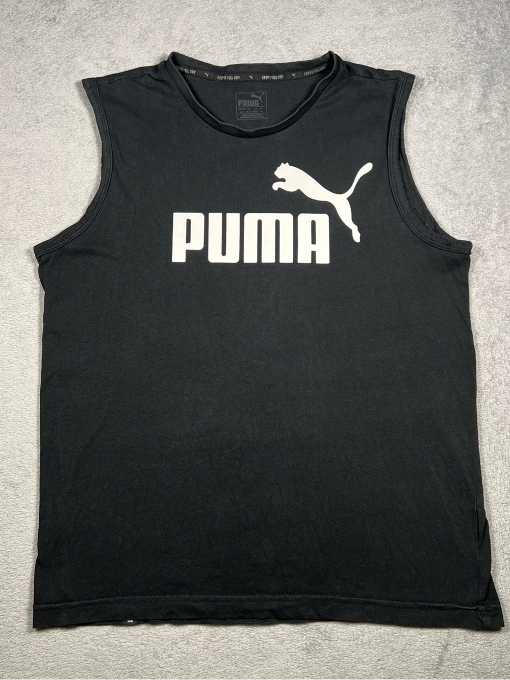 Puma Black Tank with White Logo